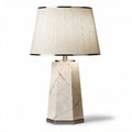 Marble base table lamp with fabric shade 30 x 30 x 60cm