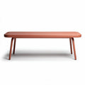 Metal outdoor coffee table in terracotta color dimensions 140 x 80 x 45cm