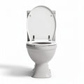 White ceramic toilet elongated bowl with soft-close lid 70 x 40 x 45cm
