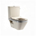 One-piece elongated toilet with low water consumption in beige 70 x 38 x 80cm